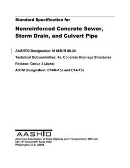 AASHTO M 86M/M 86 AASHTO M 86M/M 86