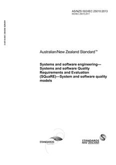 AS/NZS ISO/IEC 25010