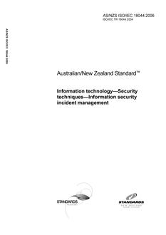AS/NZS ISO/IEC 18044