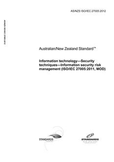 AS/NZS ISO/IEC 27005