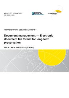 AS/NZS ISO 19005.4:2022 AS/NZS ISO 19005.4:2022