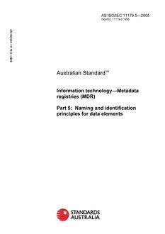 AS ISO/IEC 11179.5-2005 AS ISO/IEC 11179.5-2005