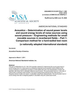 ASA S12.53 Part 1