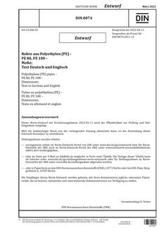 DIN 8074 - DRAFT