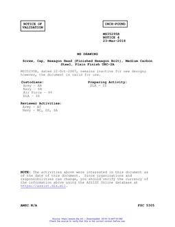 MIL MS35295B Notice 4 – Validation 3 MIL MS35295B Notice 4 - Validation 3