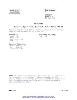 MIL MS51487 Notice 4 - Validation 3