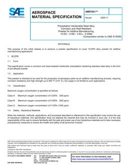 SAE AMS7021 SAE AMS7021