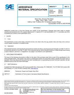 SAE AMS4761C SAE AMS4761C