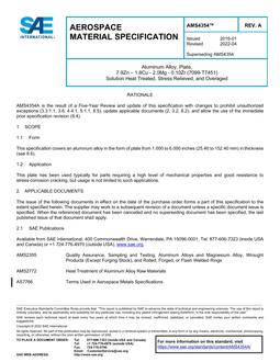 SAE AMS4354A SAE AMS4354A